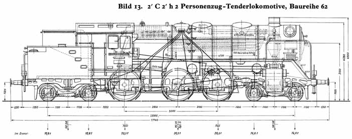 Personenzug-Tenderlokomotive Baureihe 62
