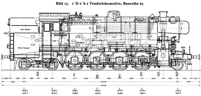 Personenzug-Tenderlokomotive Baureihe 65