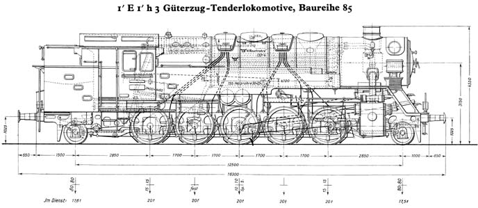 Güterzug-Tenderlokomotive Baureihe 85